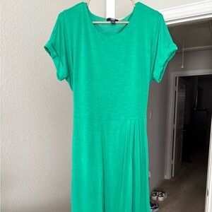 Chaps Green Casual Midi Sundress